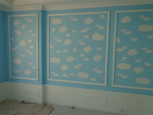 蓝天白云液体壁纸|墙纸装修|工装